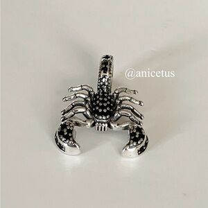 NWOT Scorpio S925 Sterling Silver Black CZ Charm